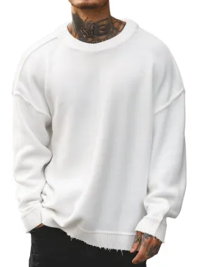 Men's Fashion Casual Loose Solid Color Sweater