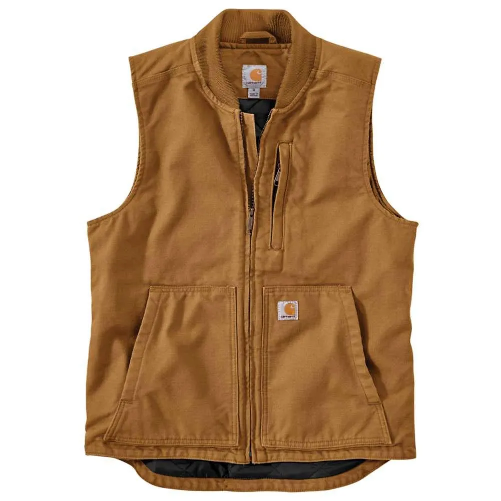 Men's Washed Duck Insulated Rib Collar Vest - Big - 104395B