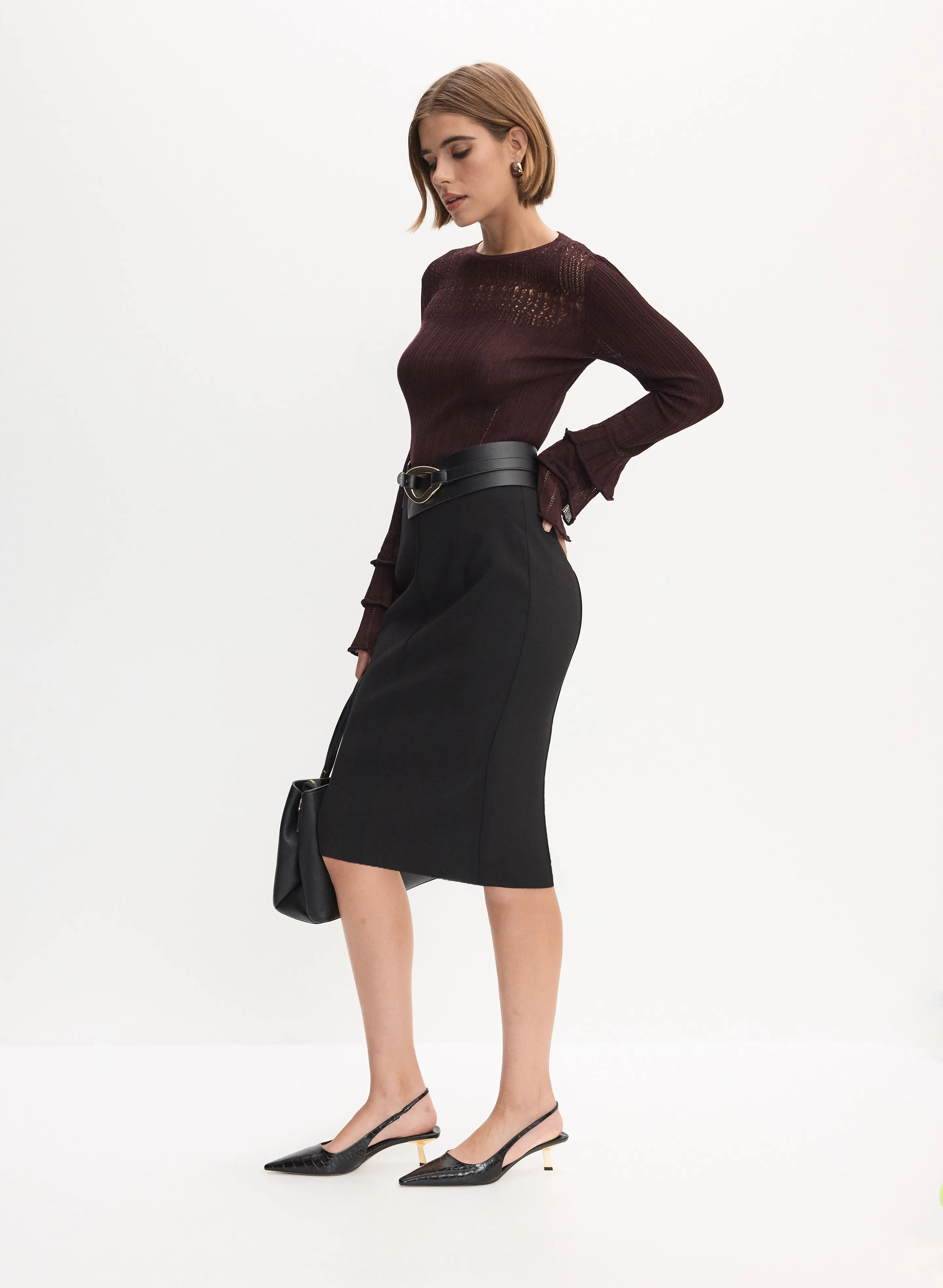 Midi Pencil Skirt