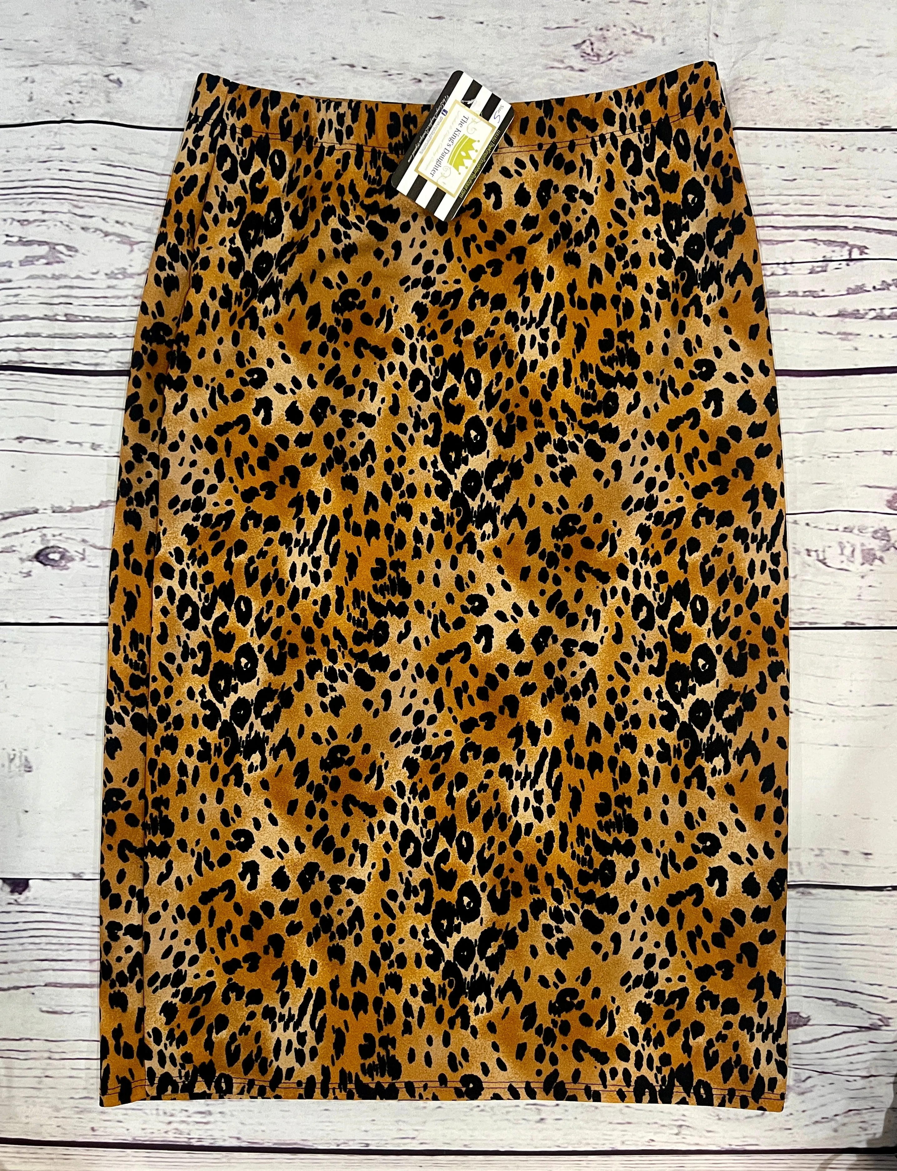 Miss Amy Pencil Skirt (Regular & Plus)- Animal print