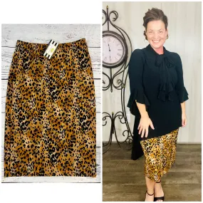 Miss Amy Pencil Skirt (Regular & Plus)- Animal print