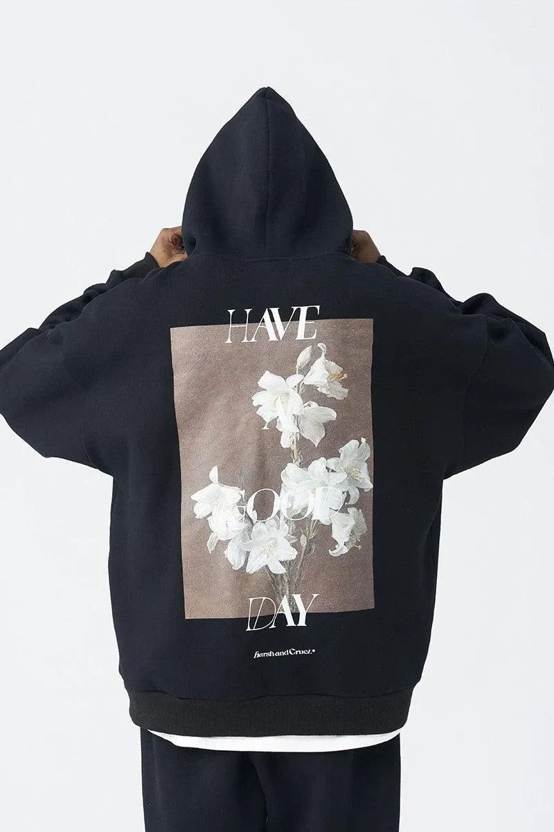 Oil Painting Floral Loose Hoodie