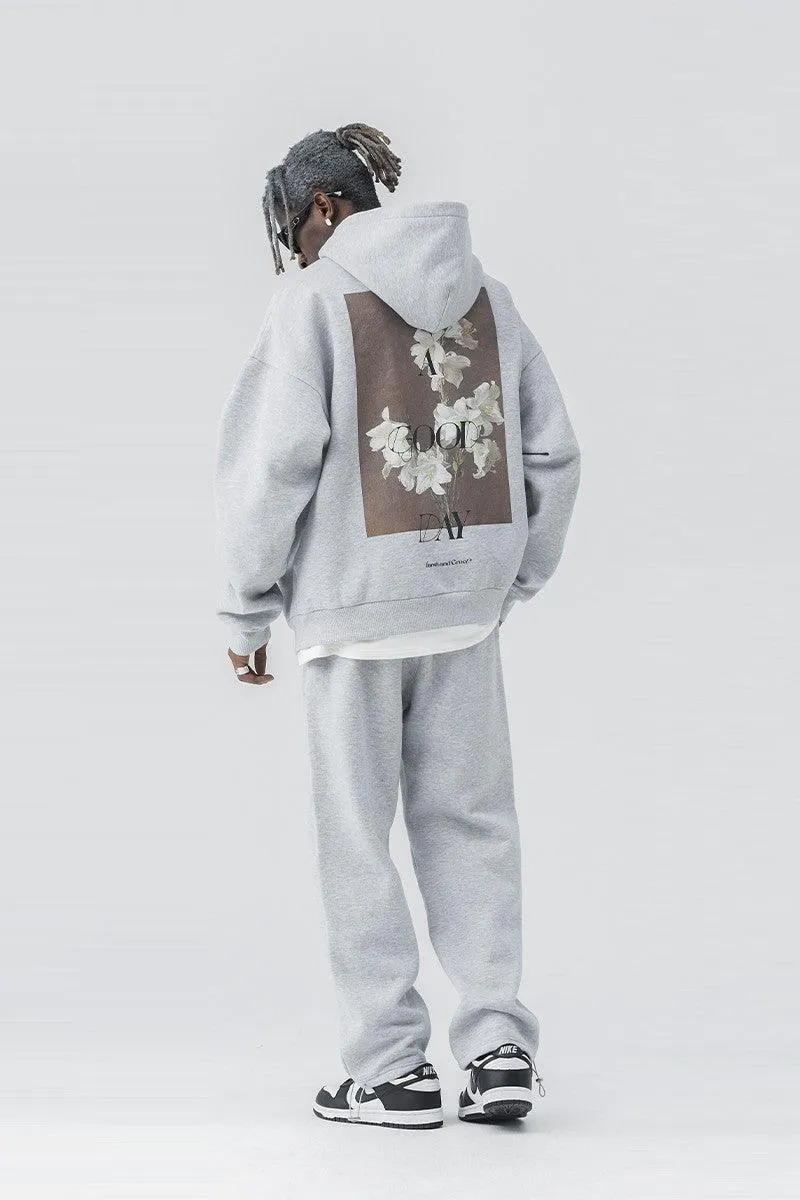 Oil Painting Floral Loose Hoodie