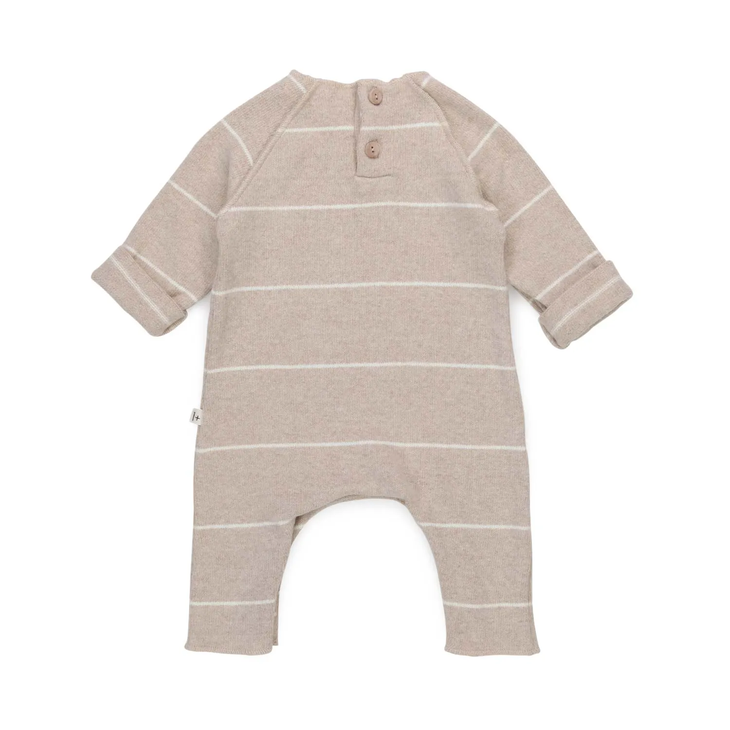 One More In The Family Beige Romper For Baby Girls