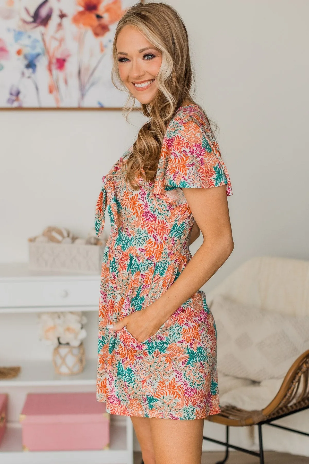 Only With You Floral Romper- Multi-Color