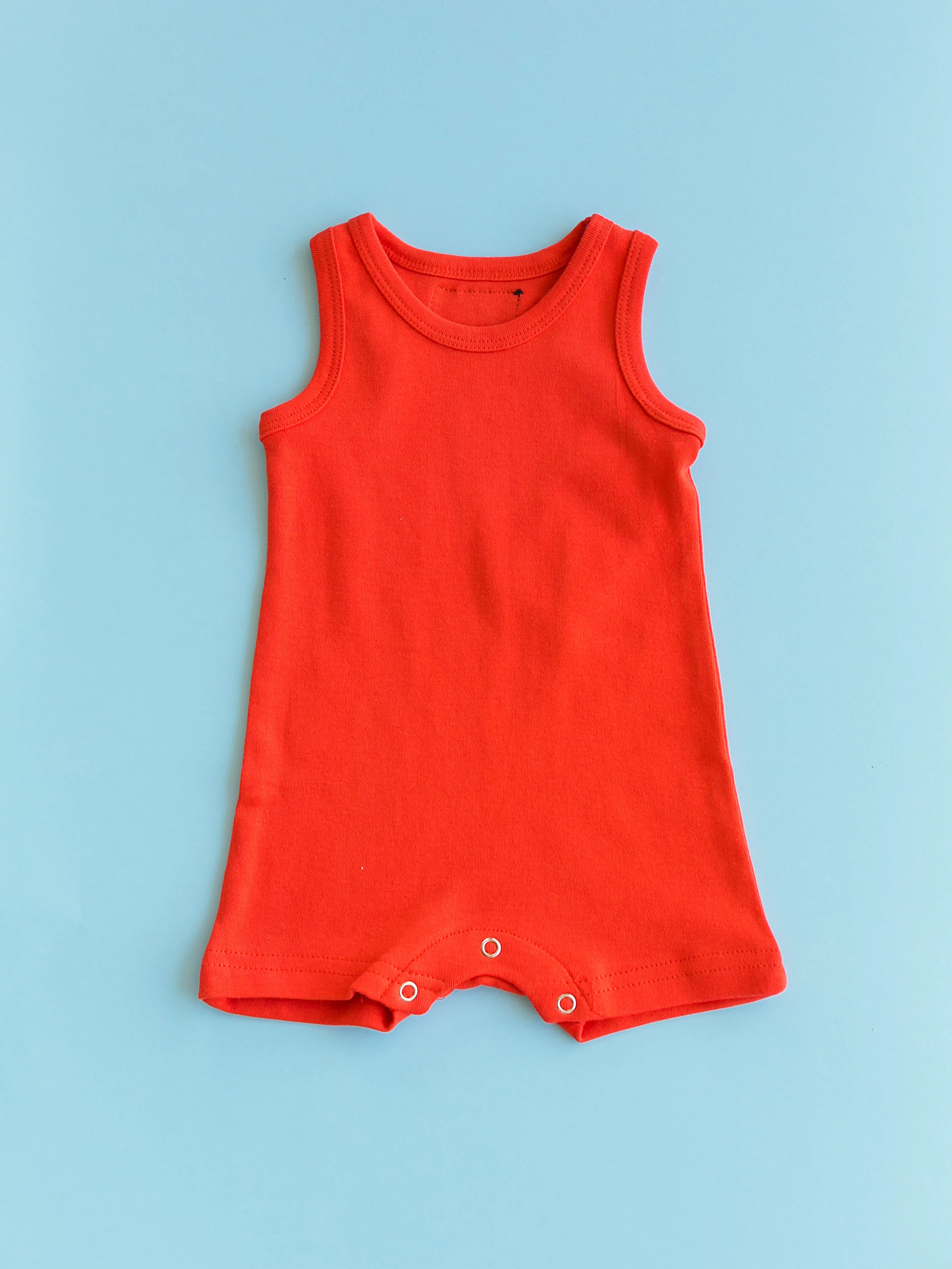 Organic Tank Romper -  Colors