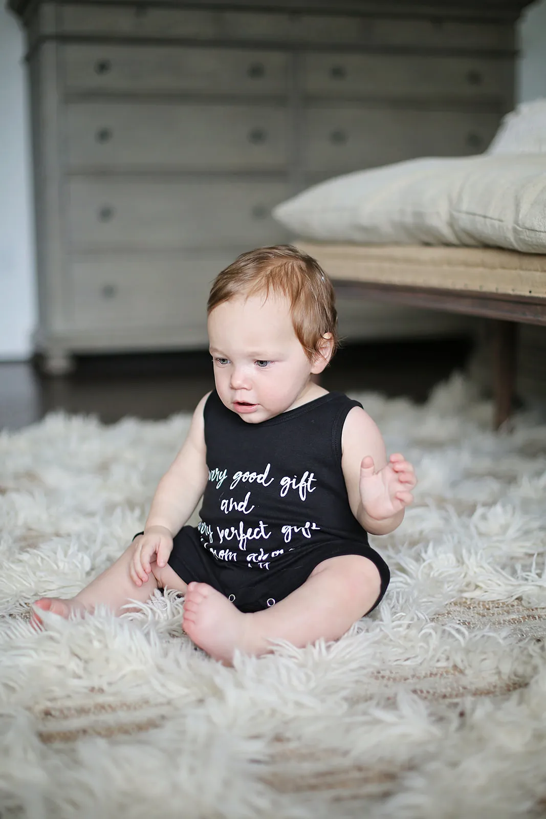 Organic Tank Romper -  James 1:17