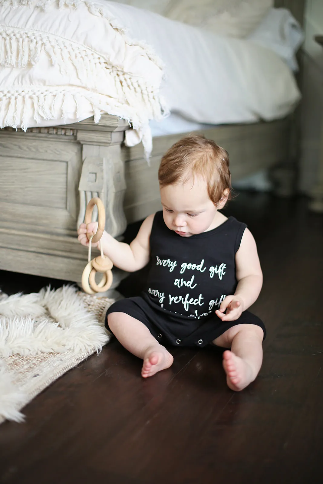 Organic Tank Romper -  James 1:17