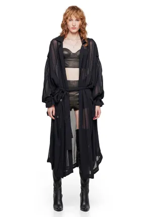 OVERSIZE SHEER JACKET IN BLACK