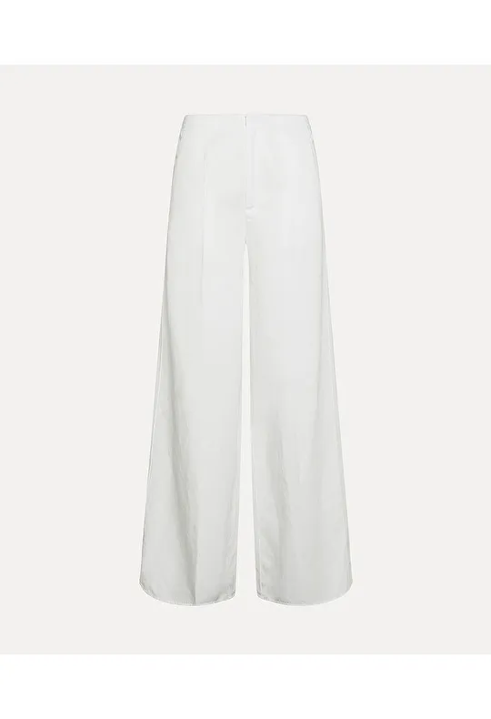 palazzo pants in cotton gabardine