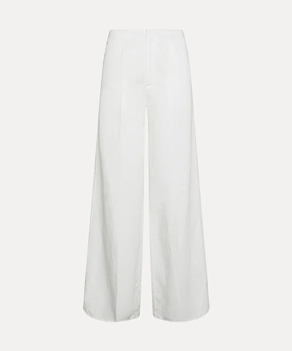 palazzo pants in cotton gabardine