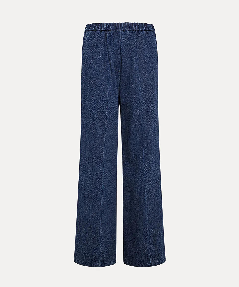 palazzo pants in denim