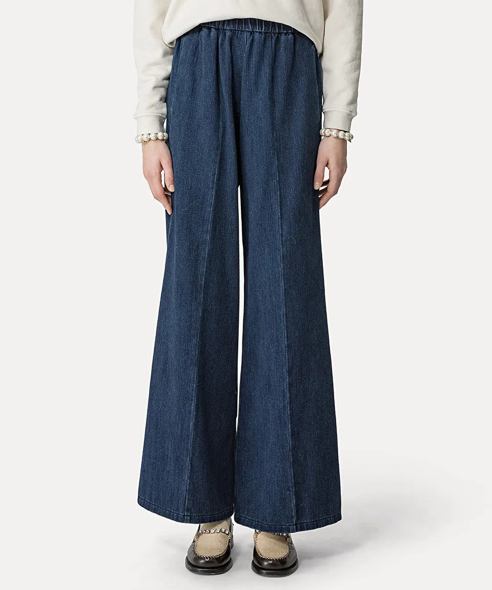 palazzo pants in denim