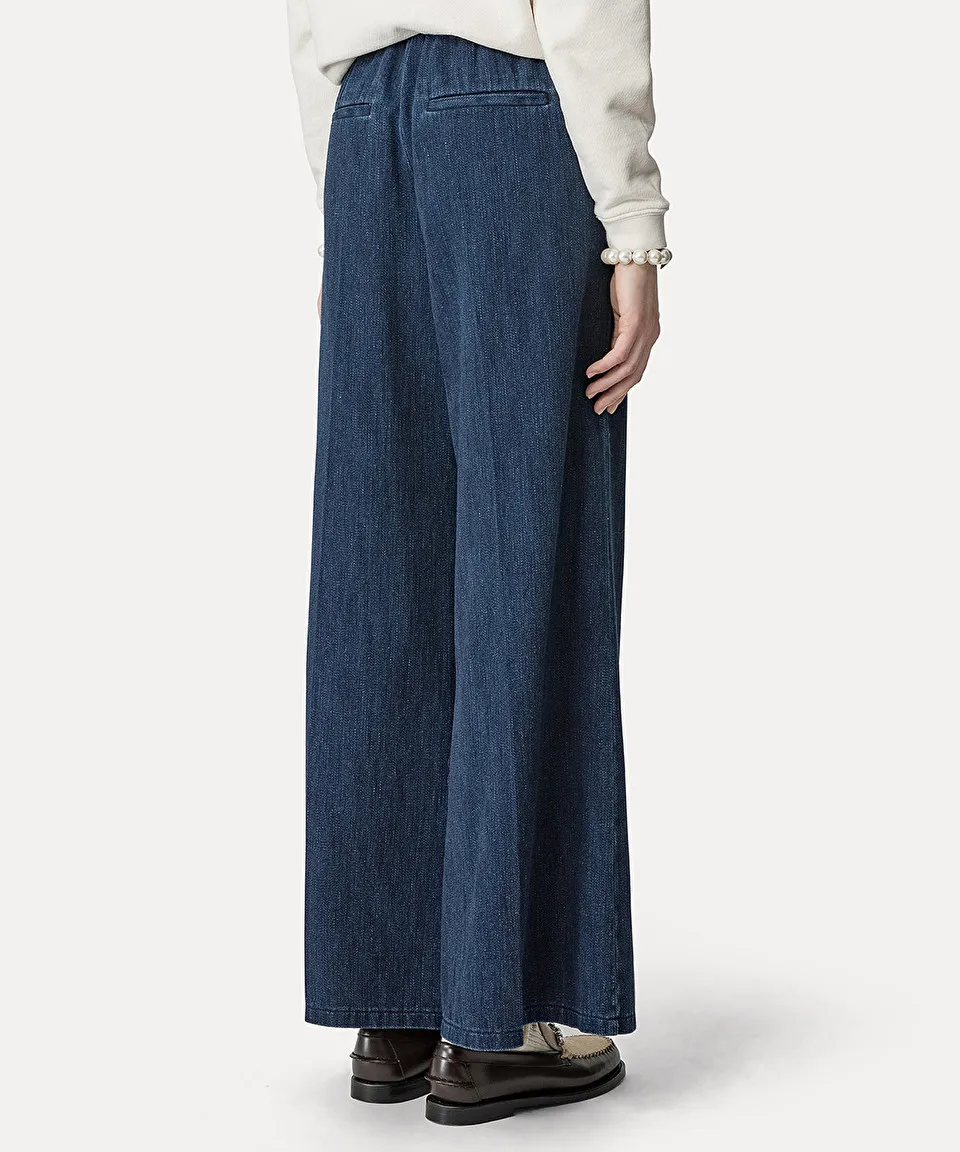 palazzo pants in denim