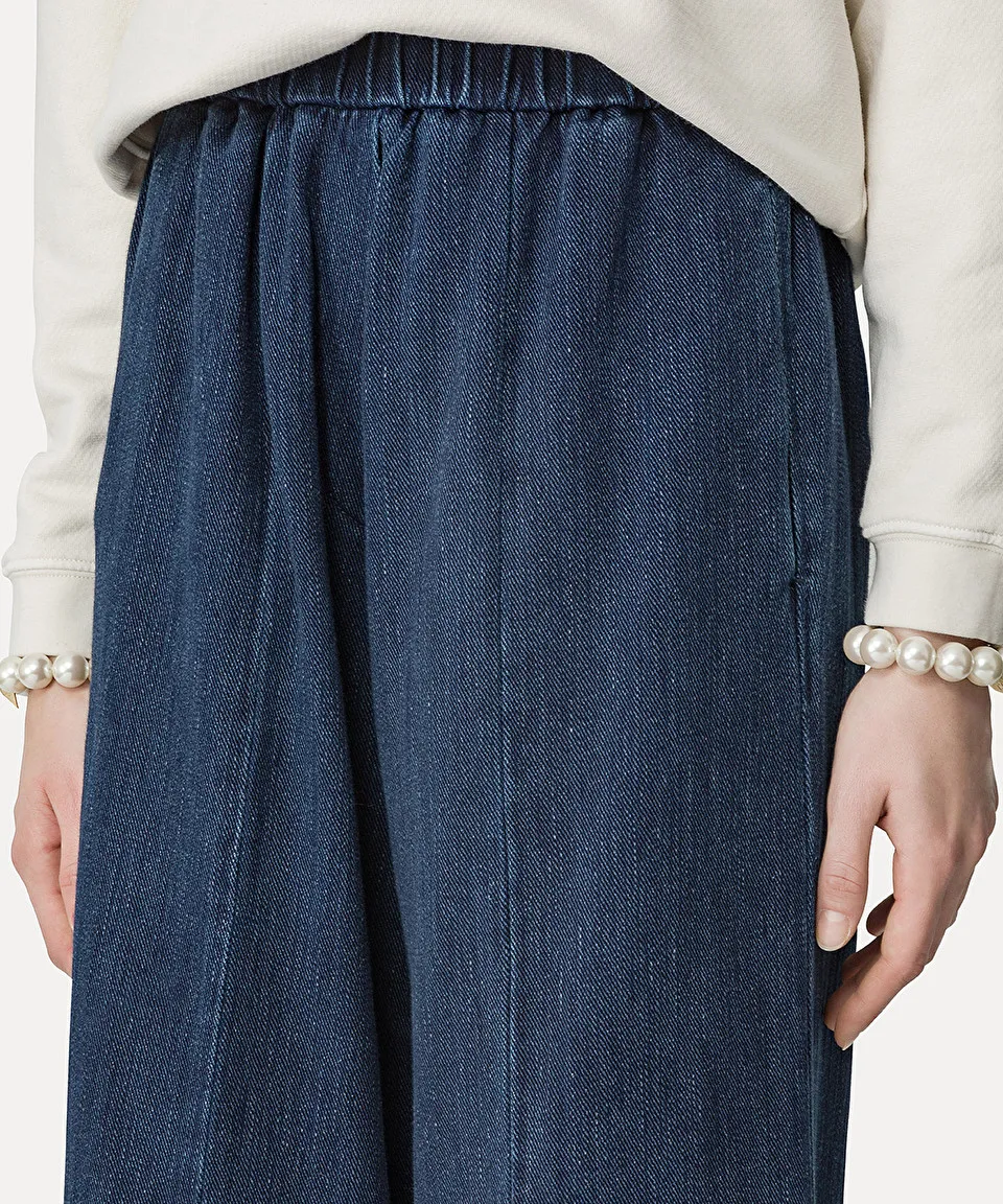 palazzo pants in denim