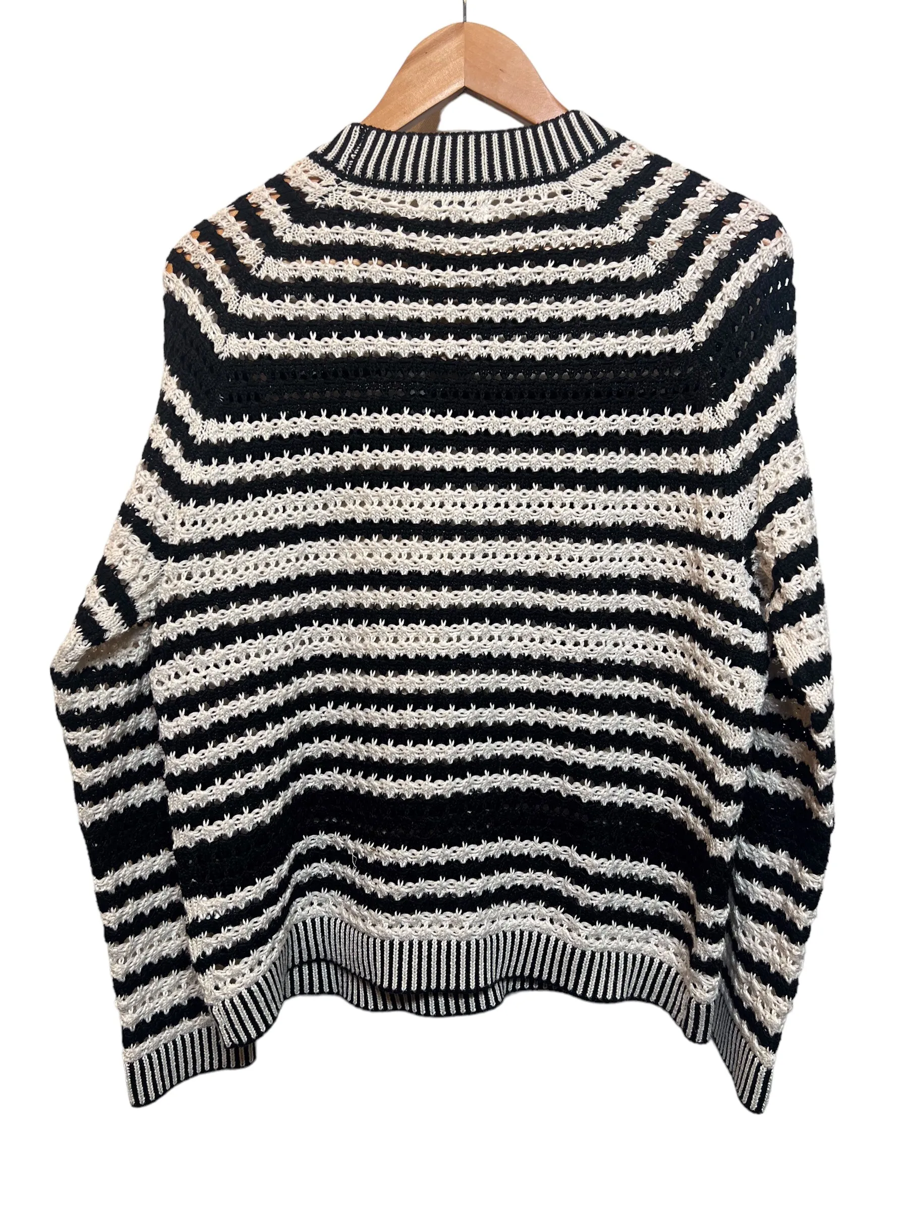 Papaya Black White Knitted Sweater (Size M)