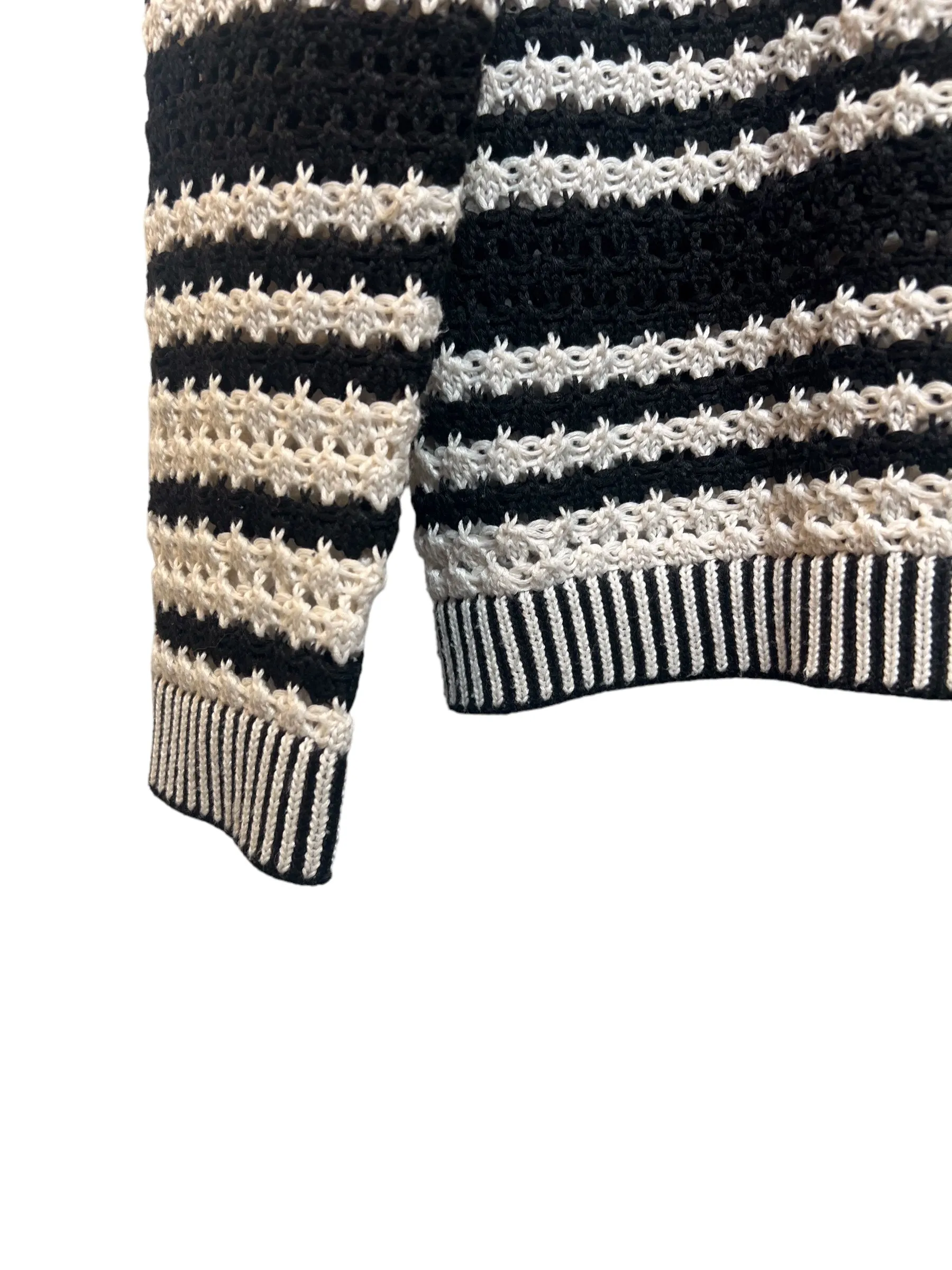 Papaya Black White Knitted Sweater (Size M)