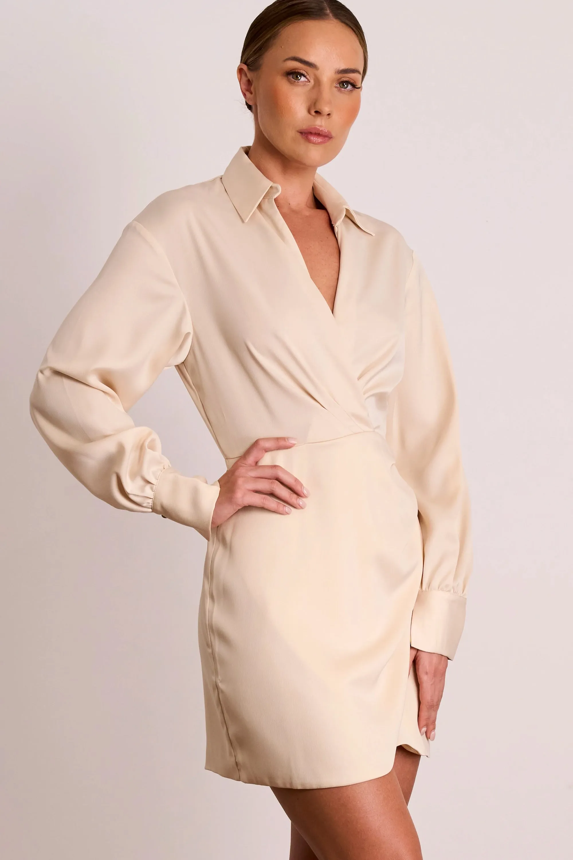 Pasduchas Dreamland Shirt Dress - Champagne