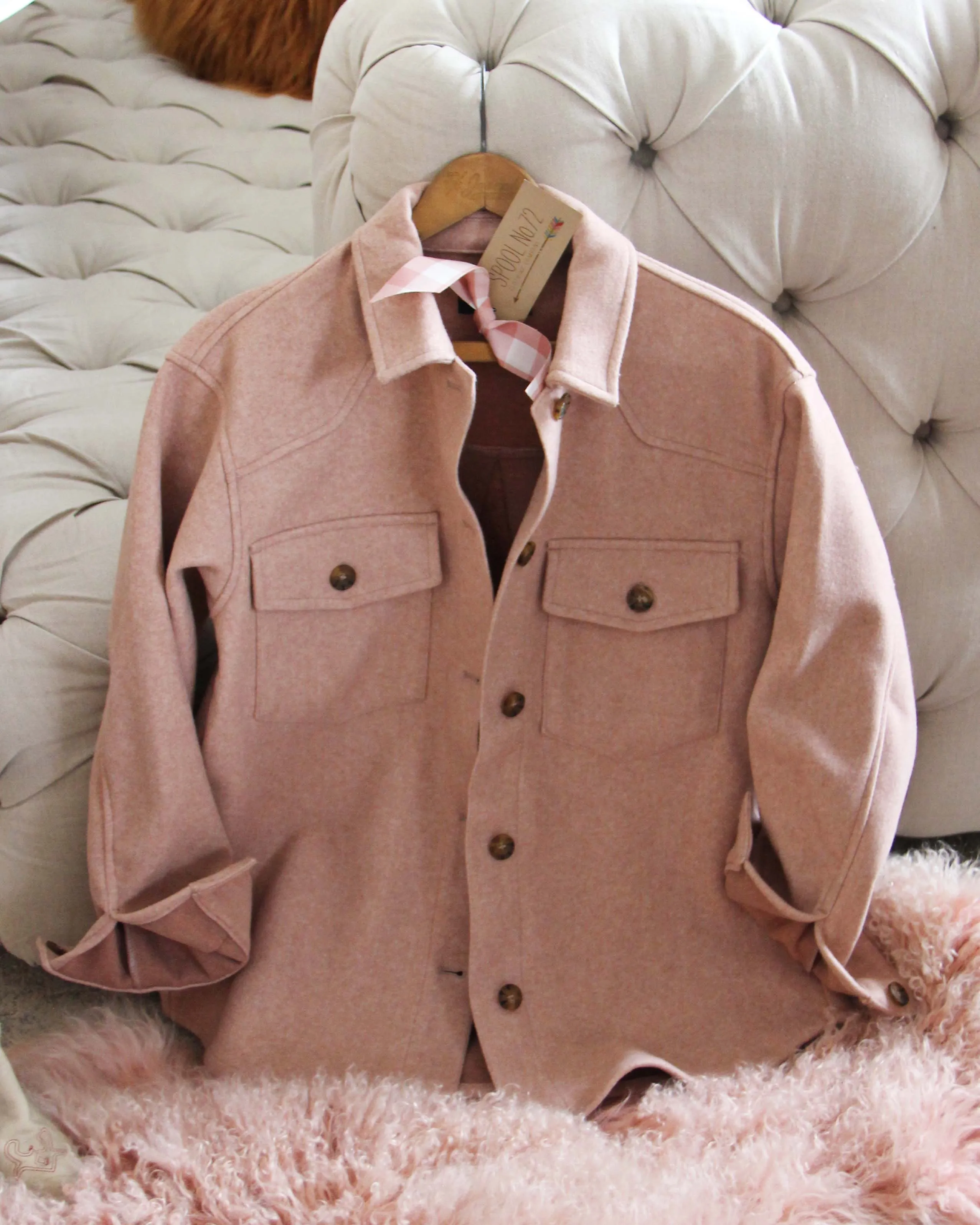 Pink Sage Shirt Jacket