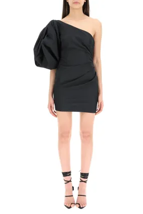 Pinko One-Shoulder Taffeta Mini Dress