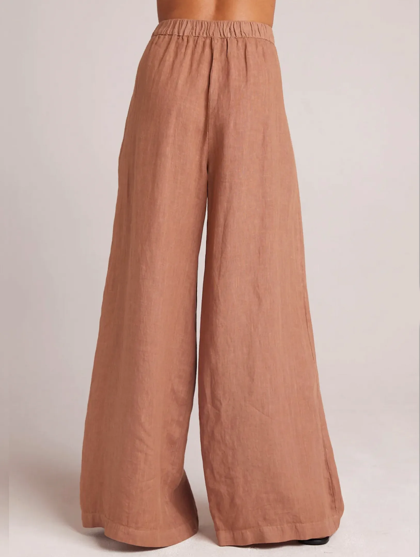 Pleat Palazzo Pant, Desert Brown