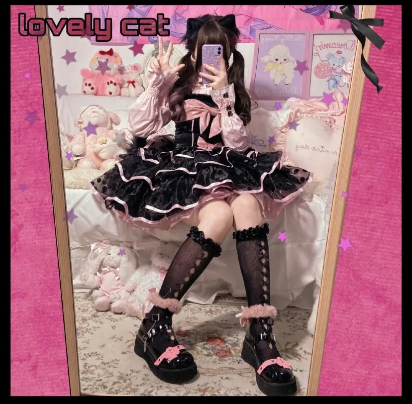 Pre-order Be your sweet Kitty (top/ skirt) Lolita dress