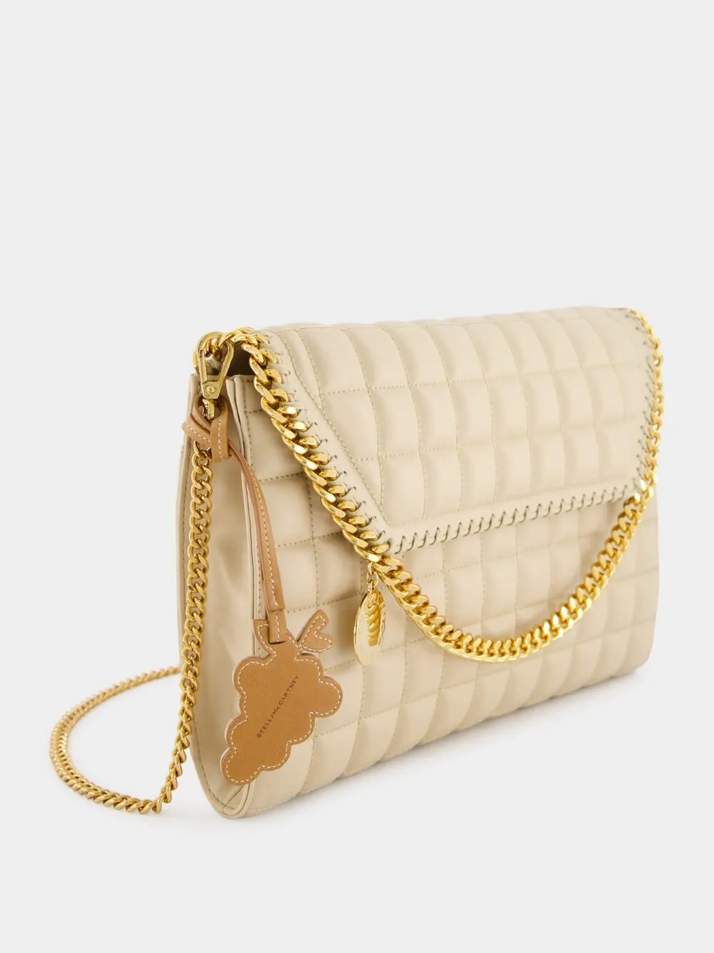 Quilted Beige Crossbody Bag