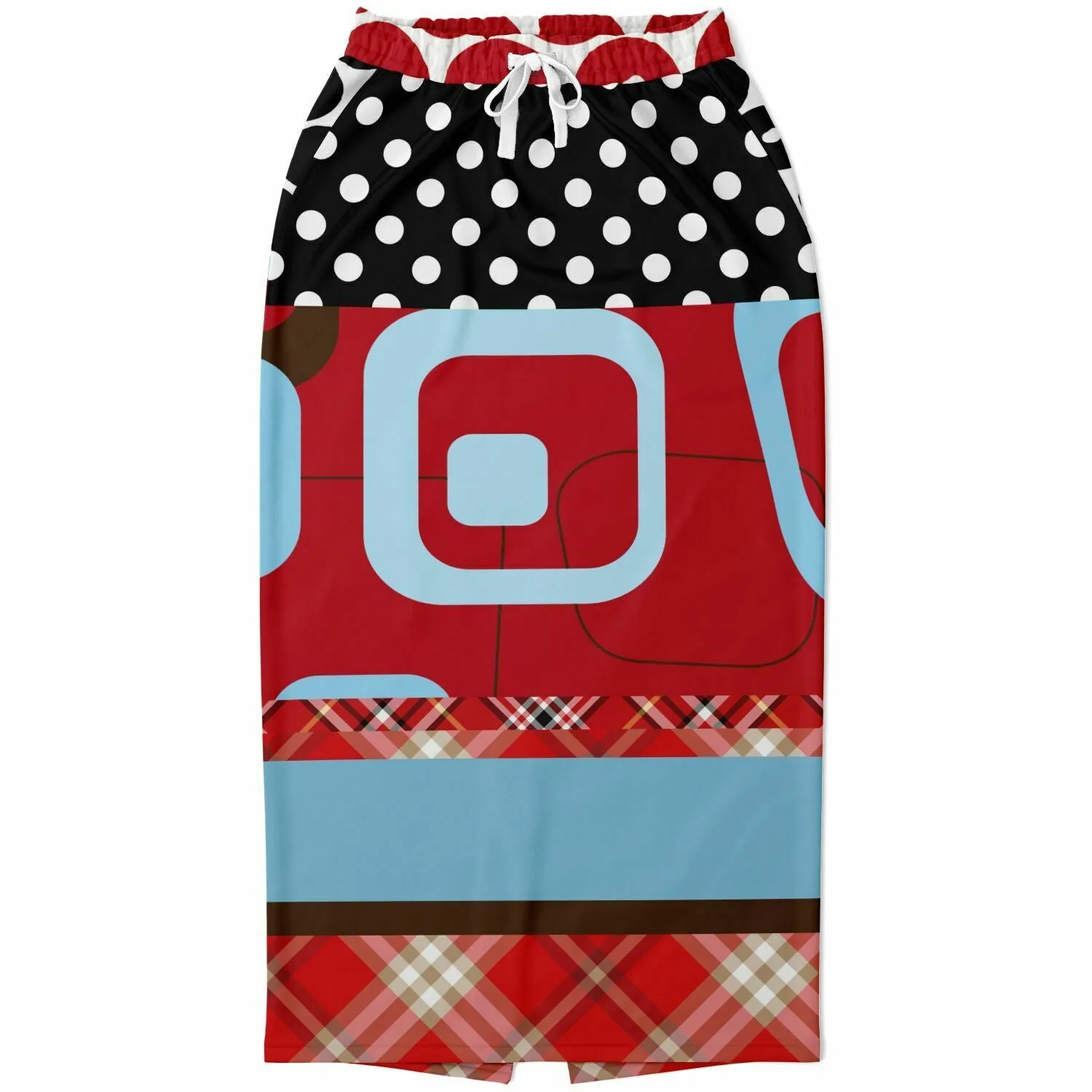 Red Pacific Palisades Eco-Poly Long Pocket Skirt