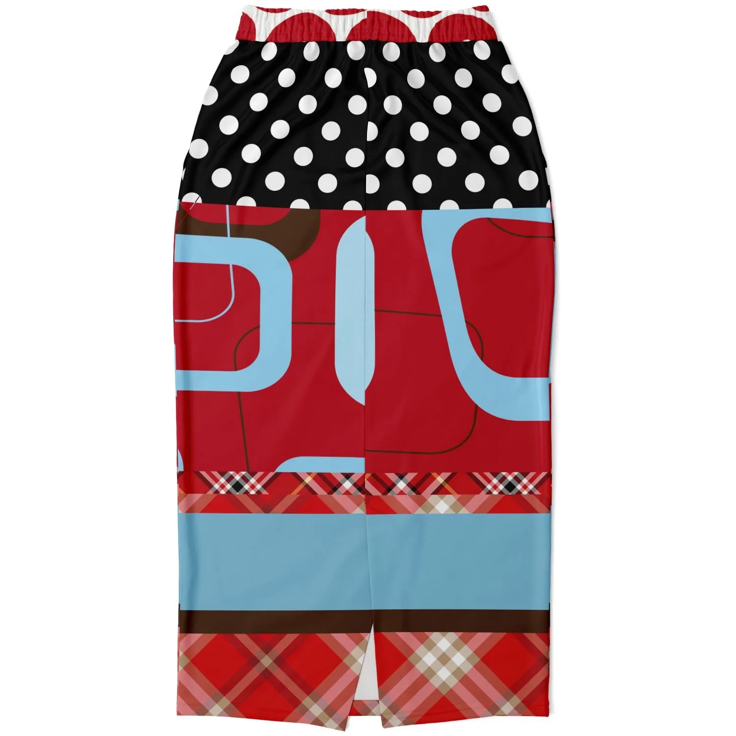 Red Pacific Palisades Eco-Poly Long Pocket Skirt