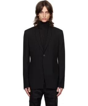 Rick Owens Black Porterville Fogpocket Soft Blazer