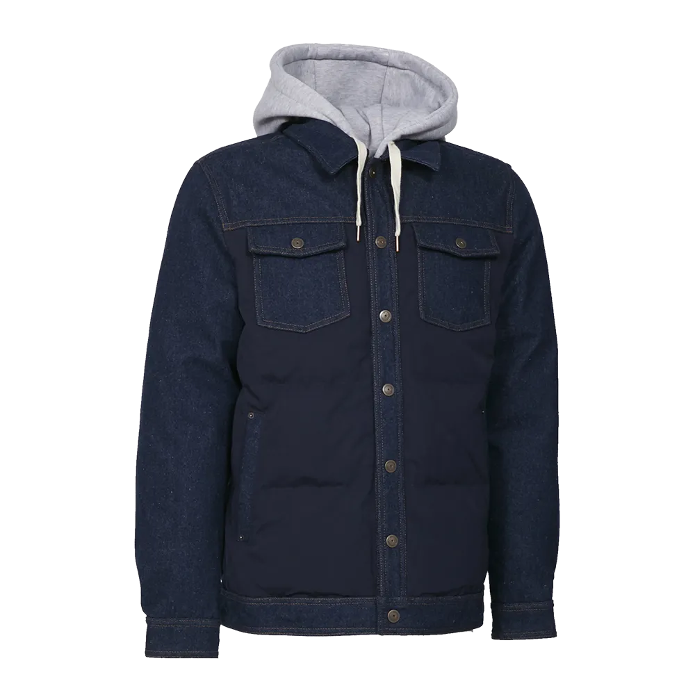 Short Denim Down Jacket With Detachable Hood (S/M Size Available)