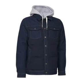 Short Denim Down Jacket With Detachable Hood (S/M Size Available)