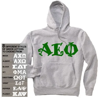 Sorority Printed Hoody with 8 Fonts - Gildan 18500 - CAD