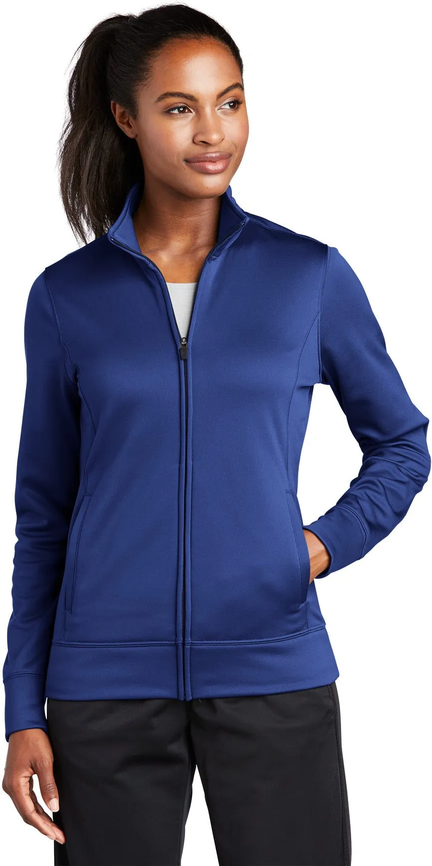 Sport-Tek Ladies Sport-Wick Fleece Full-Zip Jacket