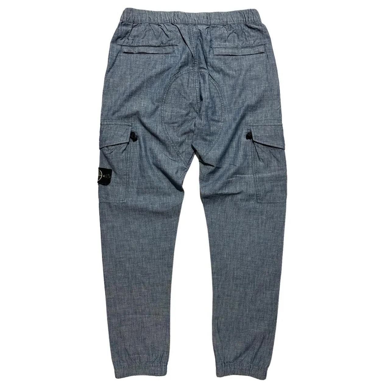 Stone Island Blue Linen Trousers