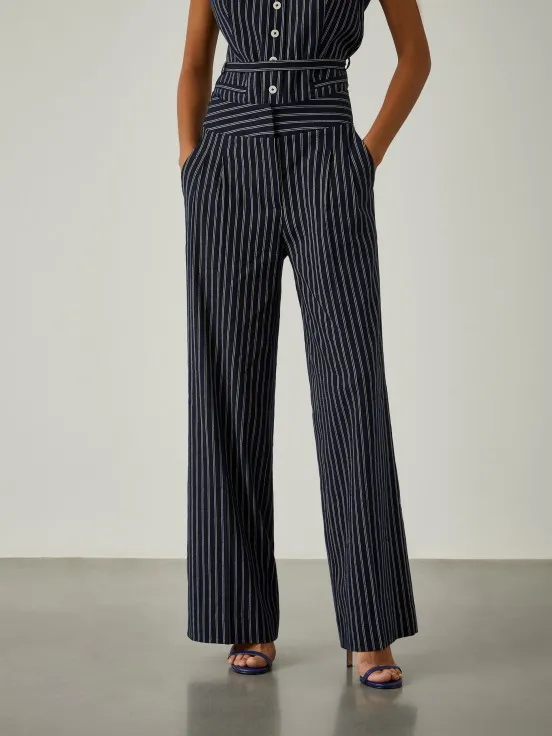 Striped palazzo pants