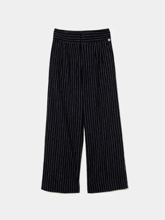 Striped palazzo pants