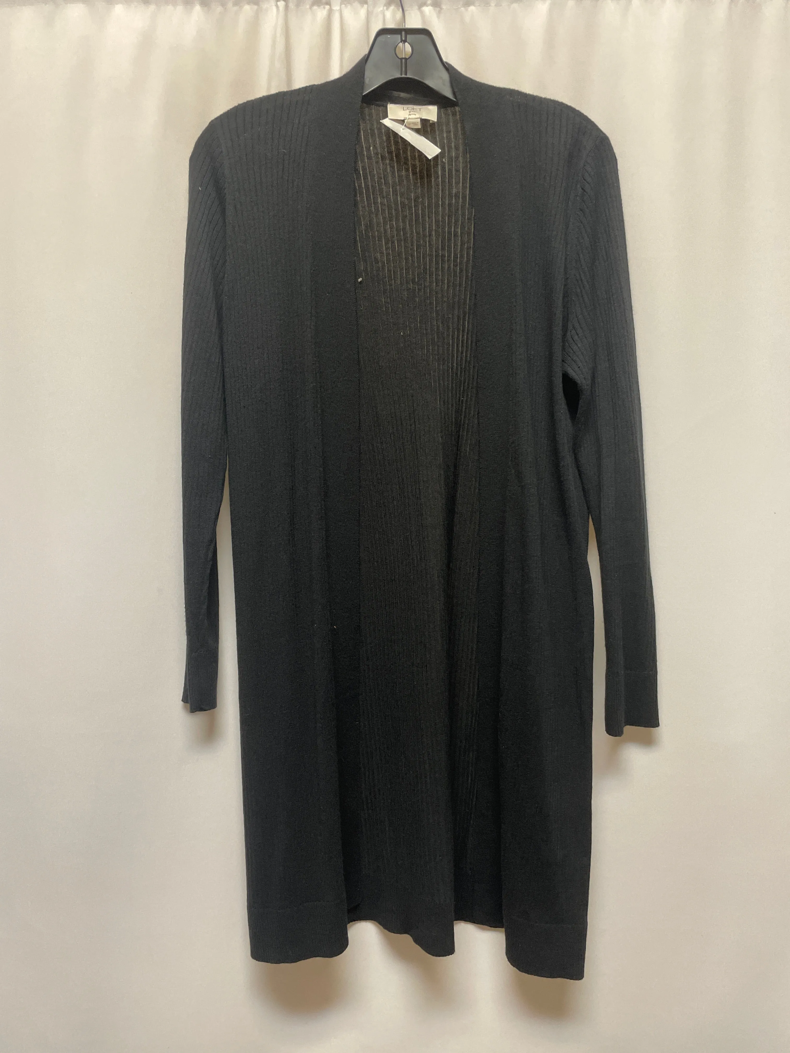 Sweater Cardigan By Loft In Black, Size: Petite   S