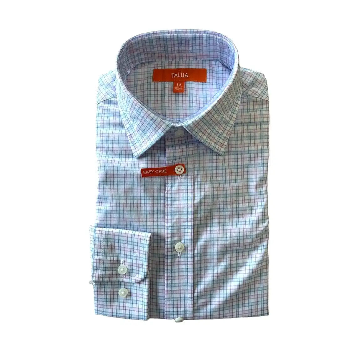 Tallia Boys Blue/Pink Check Dress Shirt KZ0001