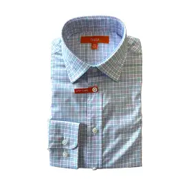 Tallia Boys Blue/Pink Check Dress Shirt KZ0001