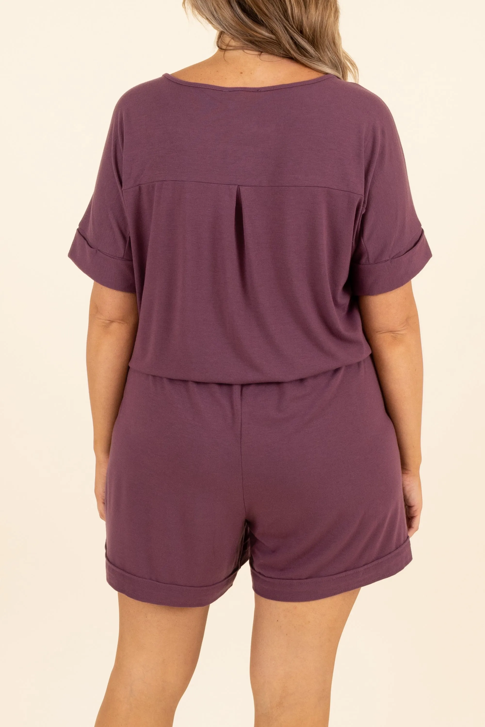 The Best Attitude Romper, Eggplant