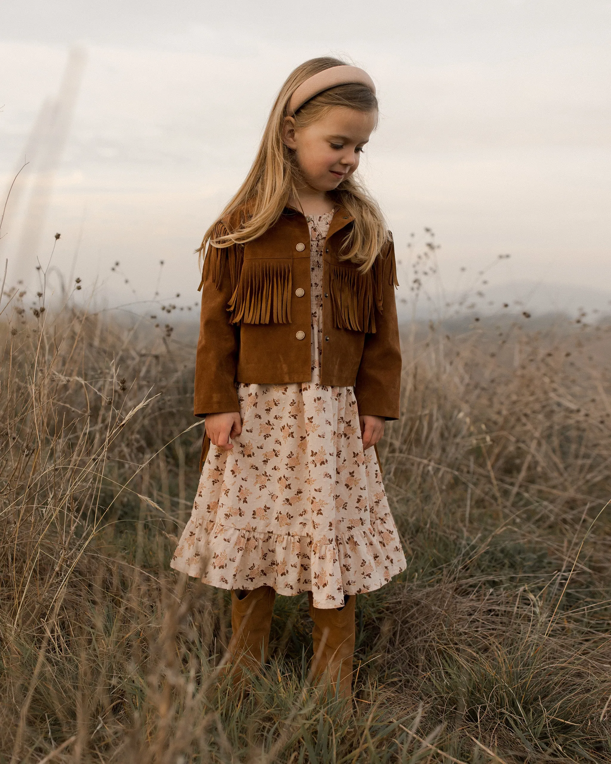 The Fringe Jacket by Rylee + Cru - Saddle - KIDS