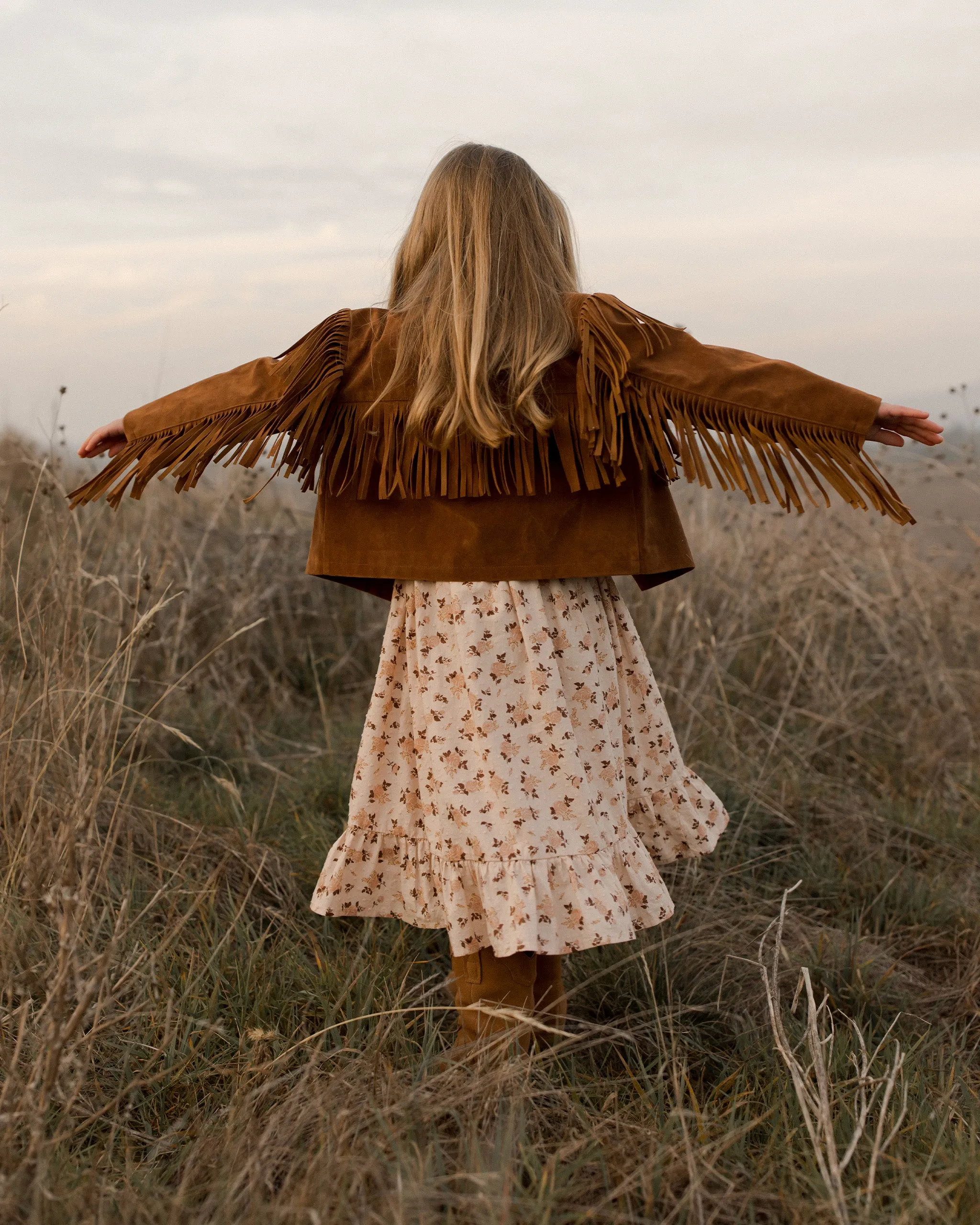 The Fringe Jacket by Rylee + Cru - Saddle - KIDS