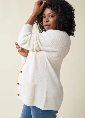 The Hug Maternity + Nursing Cardigan Cream