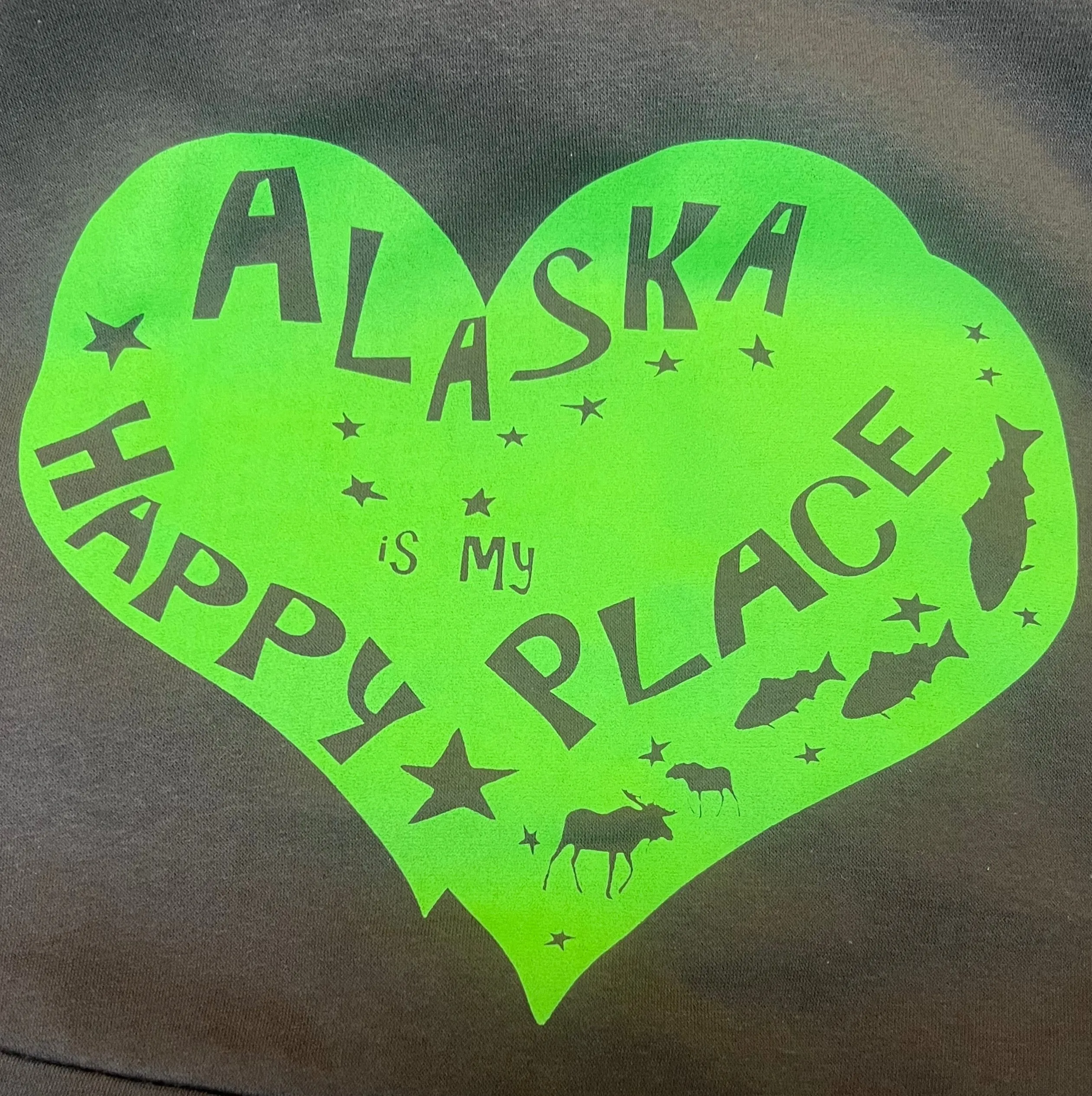 Toddler Hooded Alaska Happy Place Sweatshirts