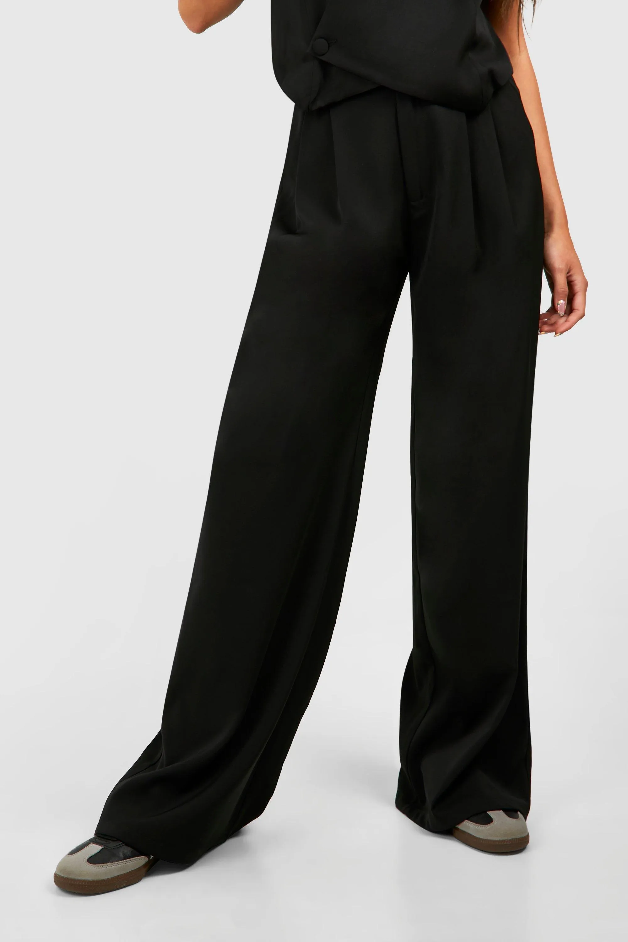 Trousers | Fluid Wide Leg Trousers | boohoo