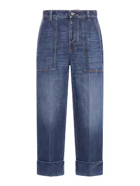 TROUSERS DENIM MEDIUM INDIGO