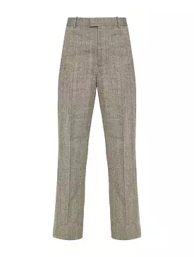 TROUSERS KNOTTED MELANGE VISCOSE SILK