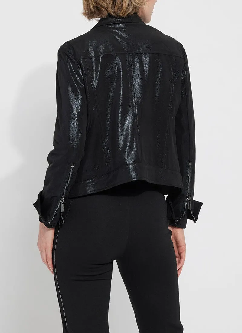 Valencia Patent Foil Vegan Suede Jacket