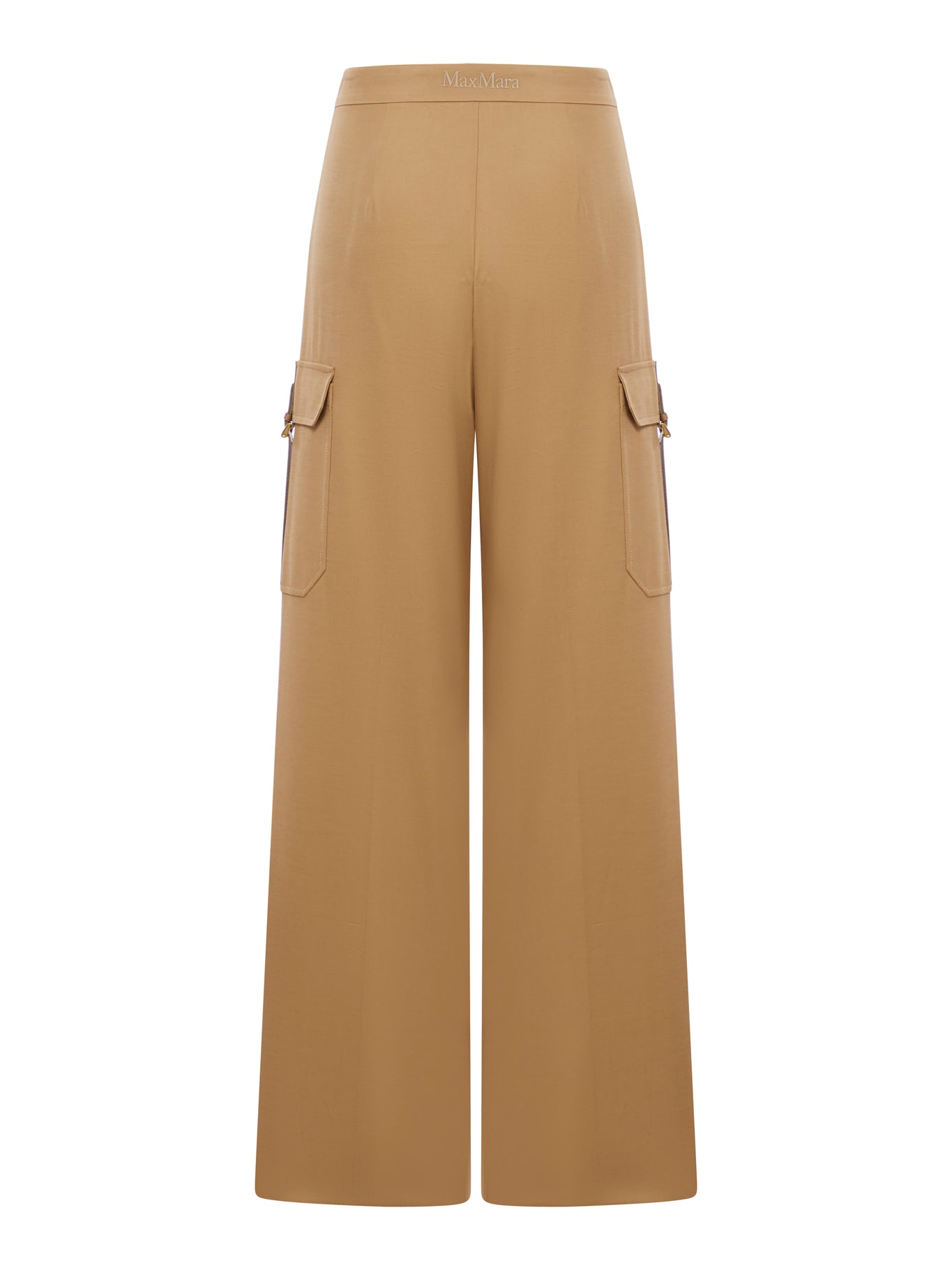 Wide trousers in stretch satin